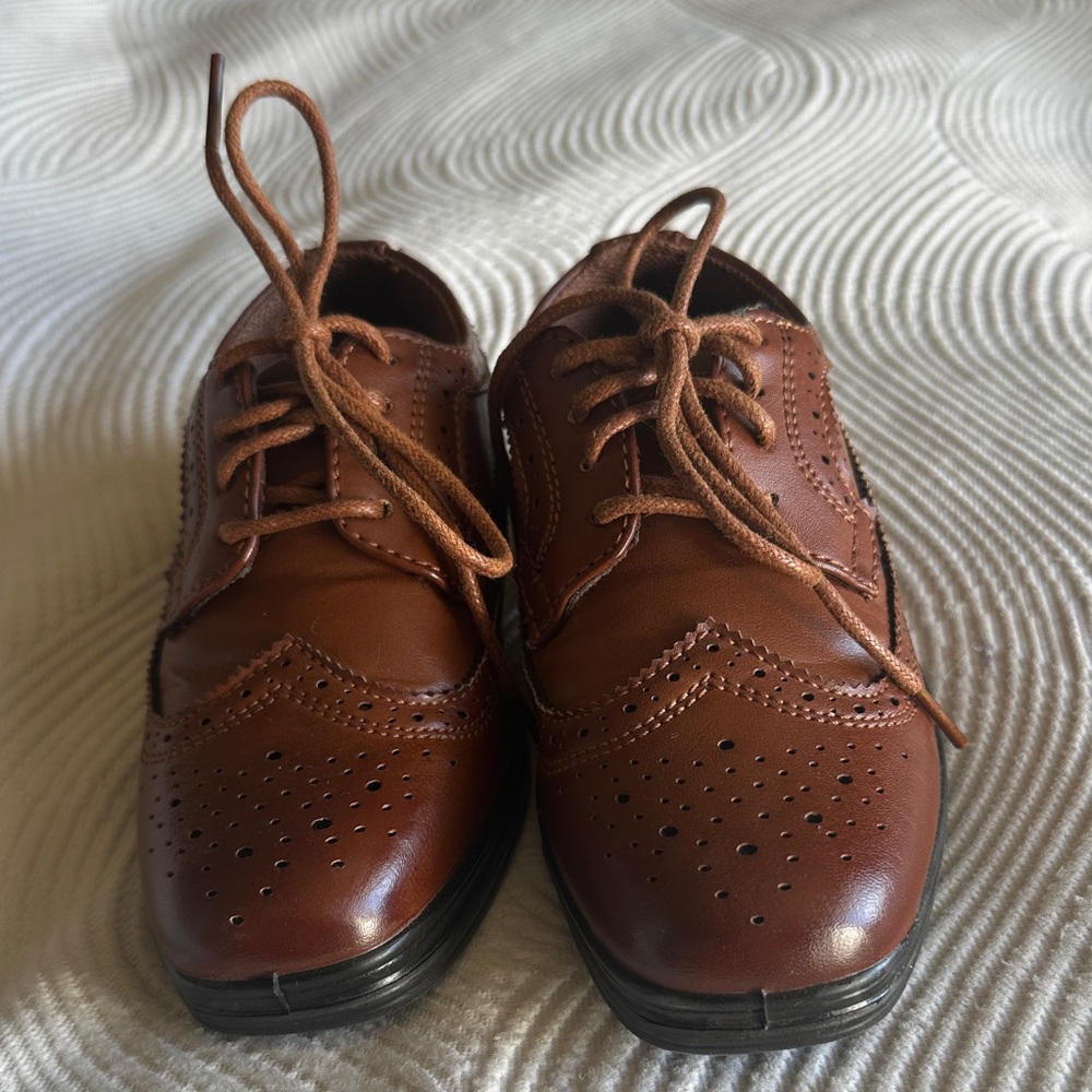 Deer Stags Brown Kids Dress Shoes